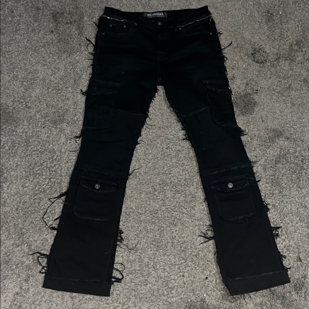 Valabasas Black Distressed Jeans
